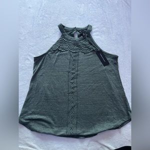Halter Olive Green Tank Top